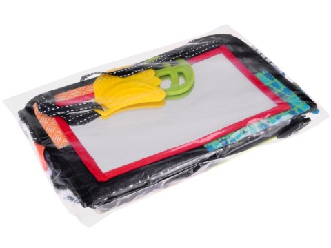 Zabawka sensoryczna składana z lusterkiem + książeczka kontrastowa