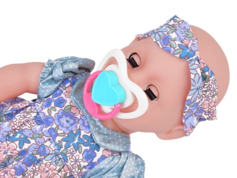 Zestaw Gumowa Lalka BOBAS + akcesoria + pije + sika + rusza oczami