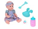 Zestaw Gumowa Lalka BOBAS + akcesoria + pije + sika + rusza oczami