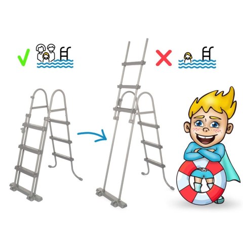 Basen ogrodowy stelażowy 488 x 305 x 107 cm 12w1 Bestway 56946