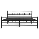 Łóżko metalowe 160x200 cm ze stelażem czarna rama ModernHome