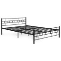 Łóżko metalowe 160x200 cm ze stelażem czarna rama ModernHome