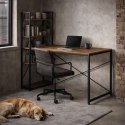 Biurko komputerowe szkolne 120x60 cm regał z 3 półkami loft ModernHome