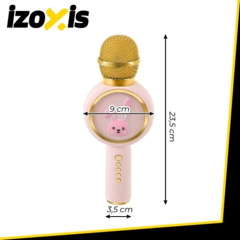 Mikrofon karaoke bezprzewodowy różowy Izoxis 27048