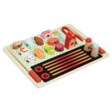 TOOKY TOY Drewniany Zestaw do Grillowania Tablica Edukacyjna