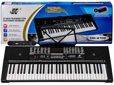 Keyboard Organy 61 Klawiszy Zasilacz MK-2102 MK-908 Przecena 22