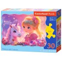 Puzzle 30-elementów Princess with Unicorn B-03853-1