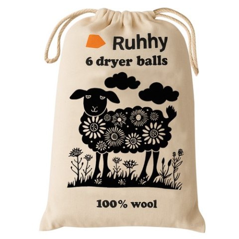 Kule wełniane do suszarki 6 szt. Ruhhy 25704