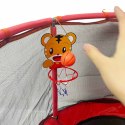 Trampolina dla dzieci ogrodowa siatka piłki koszykówka 150cm czerwona