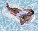 Bestway 43028 Dmuchany materac plażowy z oparciem i podłokietnikami Bialy 1.61m x 84cm