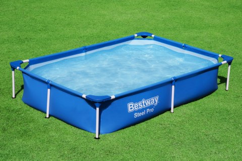 Bestway 56401 Basem stelażowy Steel Pro prostokątny 2.21m x 1.5m x 43cm