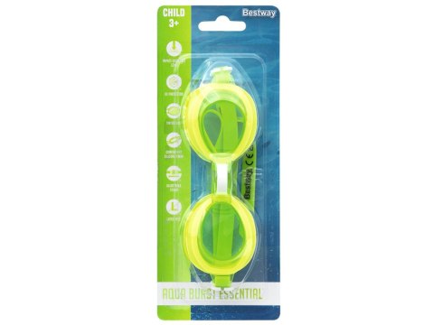 Bestway zielone okulary gogle do pływania 3+ 21002