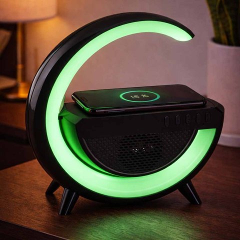 Lampka LED RGB ładowarka indukcyjna radio