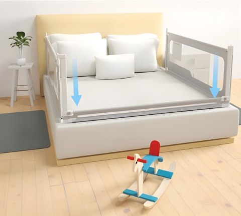 Barierka ochronna na łóżko 160 cm osłona zabezpieczenie dla dzieci ECOTOYS