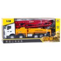 Ciężarówka Budowlana Betoniarka Z Pompą Huina Metalowa 1:18