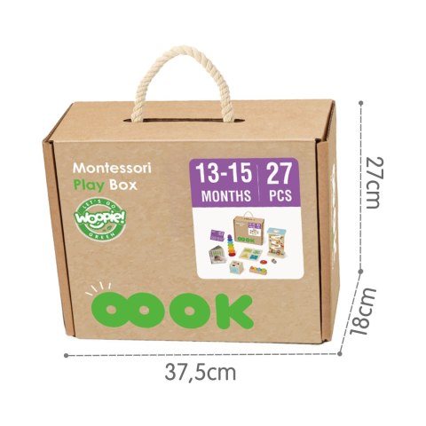 GREEN Pudełko Box 6w1 13-15m Montessori Edukacyjne Sensoryczne FSC