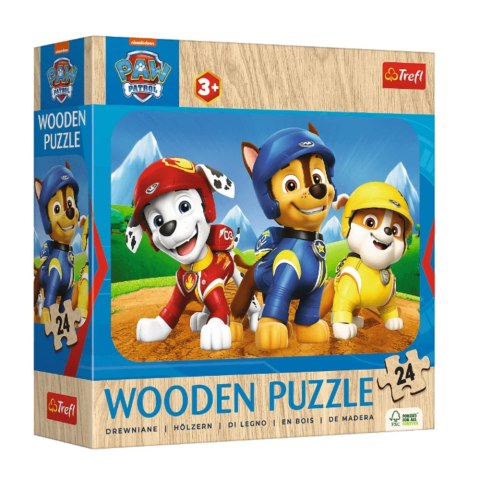Puzzle - 24 Drewniane - Urocza Psia Ekipa - Trefl 20265