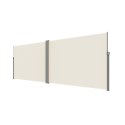 Markiza narożna boczna tarasowa LUARO parawan zwijany 181 x 620 cm beżowy