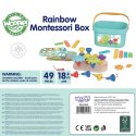 WOOPIE GREEN Układanka Montessori Kołki w Pudełku Stosy Nawlekanka
