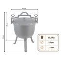 Kociołek żeliwny emaliowany garnek 8l na ognisko grill BD-481 348100