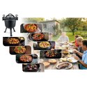 Kociołek żeliwny emaliowany garnek 8l na ognisko grill BD-481 348100