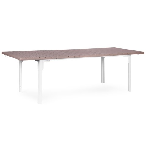 Stół ogrodowy rozkładany 180-240 cm do 12 os. stal HDPE beżowy MultiGarden