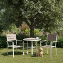 Zestaw 2 krzeseł ogrodowych na taras balkon stal HDPE - białe MultiGarden