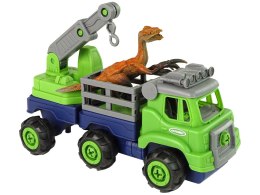 Ciężarówka Transport Dinozaury Dźwig Wkrętarka Śrubokręt Rozkręcania