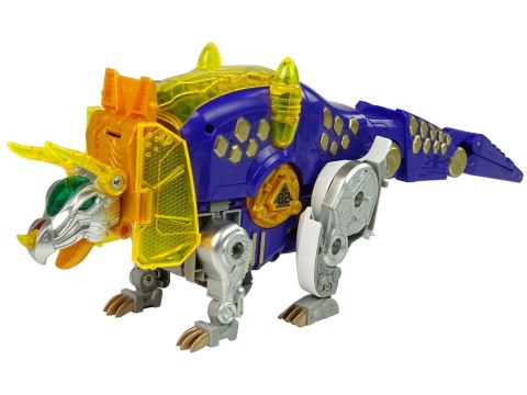 2w1 Dinozaur Pistolet na Strzałki Fioletowy Triceratops Tarcza