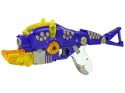2w1 Dinozaur Pistolet na Strzałki Fioletowy Triceratops Tarcza