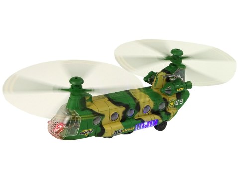 Helikopter Wojskowy Ogromne Skrzydła Światła Dźwięk Moro Helikopter Wojskowy Ogromne Skrzydła Światła Dźwięk Moro