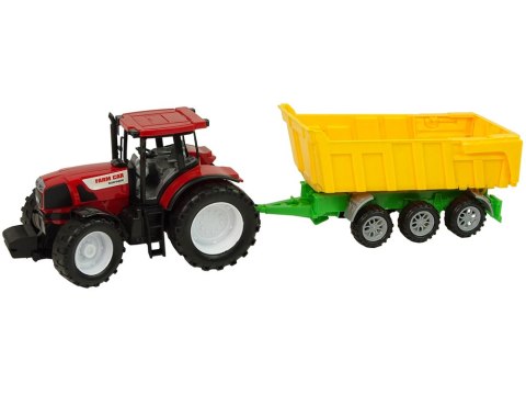 Traktor Czerwony Wywrotka Żółta Ciągnik 50 cm
