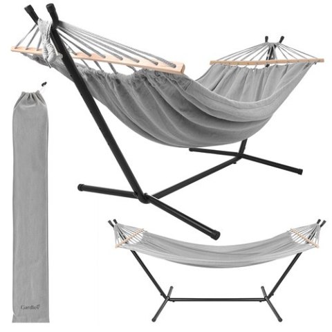 Hamak ogrodowy 200x150cm Gardlov ze stelażem 27293