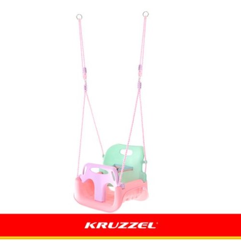 Huśtawka dla dzieci 3w1 pastelowa Kruzzel