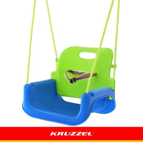 Huśtawka dla dzieci 3w1 zielono-niebieska Kruzzel