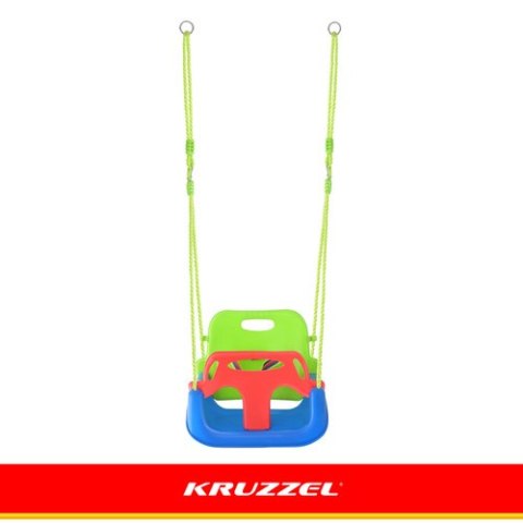 Huśtawka dla dzieci 3w1 zielono-niebieska Kruzzel