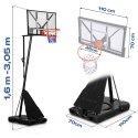 Kosz do koszykówki regulowany 160-305cm stabilny duży Neo-Sport NS-284