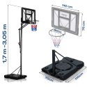 Kosz do koszykówki regulowany 170-305cm stabilny duży Neo-Sport NS-283