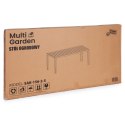 Stół ogrodowy 6-osobowy 156x78 cm polywood meble na taras beżowe białe MultiGarden