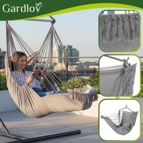 Huśtawka - fotel wiszący 210cm szary Gardlov