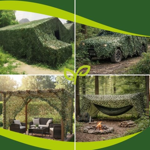 Siatka maskująca 3x6m + 100szt opasek Gardlov