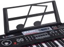 Keyboard 61 Klawiszy Podświetlane Stojak Mikrofon Organy Edukacyjne IN0187