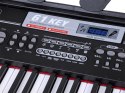 Keyboard 61 Klawiszy Podświetlane Stojak Mikrofon Organy Edukacyjne IN0187
