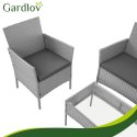 Meble ogrodowe rattanowe szare Gardlov 26910