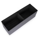 Pufa pikowana 111x38 cm ze schowkiem tapicerowana ława skrzynia ciemnoszara ModernHome