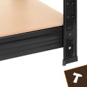 Regał magazynowy - czarny 180x90x40 Bigstren