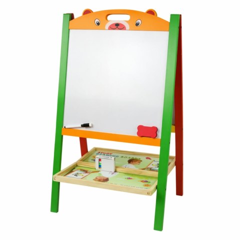 Dwustronna Tablica Edukacyjna Magnetyczna Kredowa 2w1 Pisak Litery Liczby