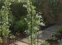 Pergola ogrodowa metalowa łuk uchwyt na róże kwiaty pnącza 240cm zielony