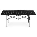 Stolik turystyczny składany 120x55 cm kempingowy z torbą czarny 