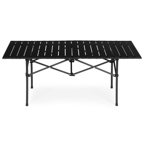 Stolik turystyczny składany 120x55 cm kempingowy z torbą czarny 